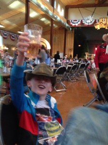 Cowboy aan het bier